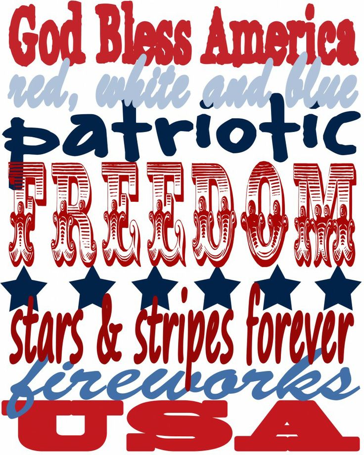 Patriotic Freedom Design - Red, White & Blue USA Graphic