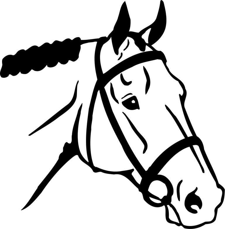 simple horse head clip art - Clip Art Library