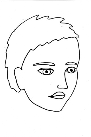 boy face drawing side