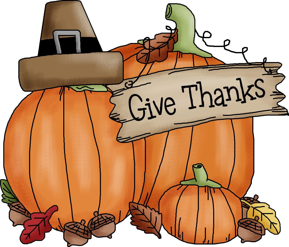 Give Thanks - Festive Thanksgiving Pumpkin Illustration