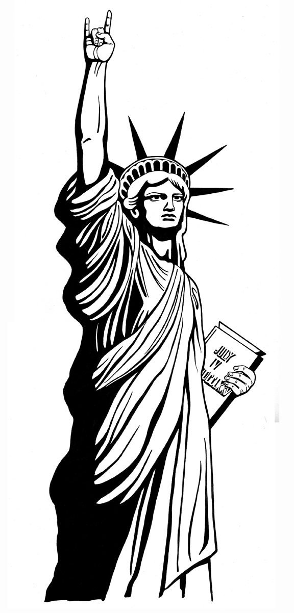 statue of liberty sketch tattoo