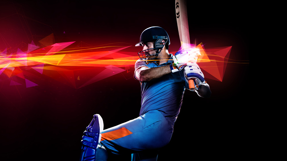 Dynamic Cricket Batting Action - Power, Precision & Energy