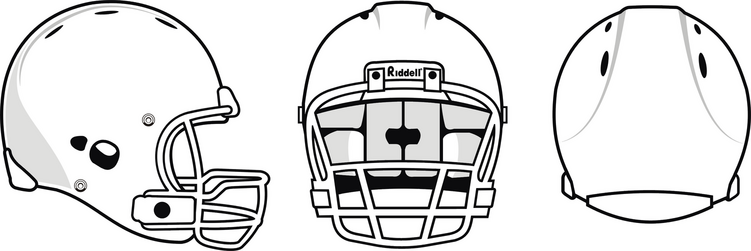 football helmet template front view