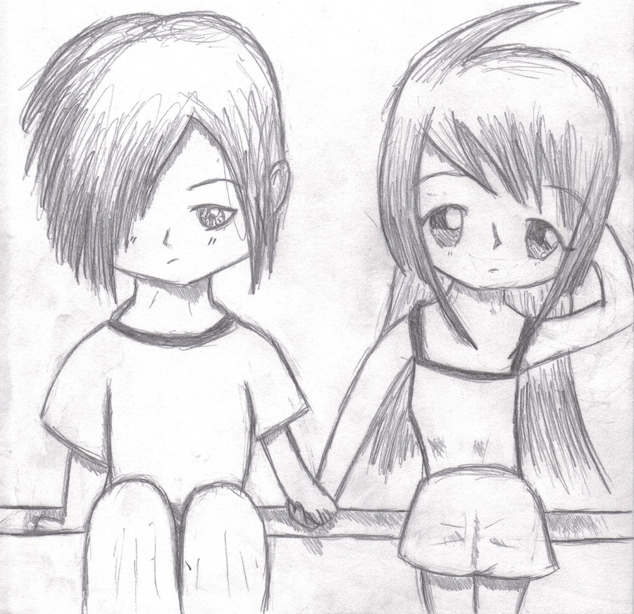 people in love holding hands drawings