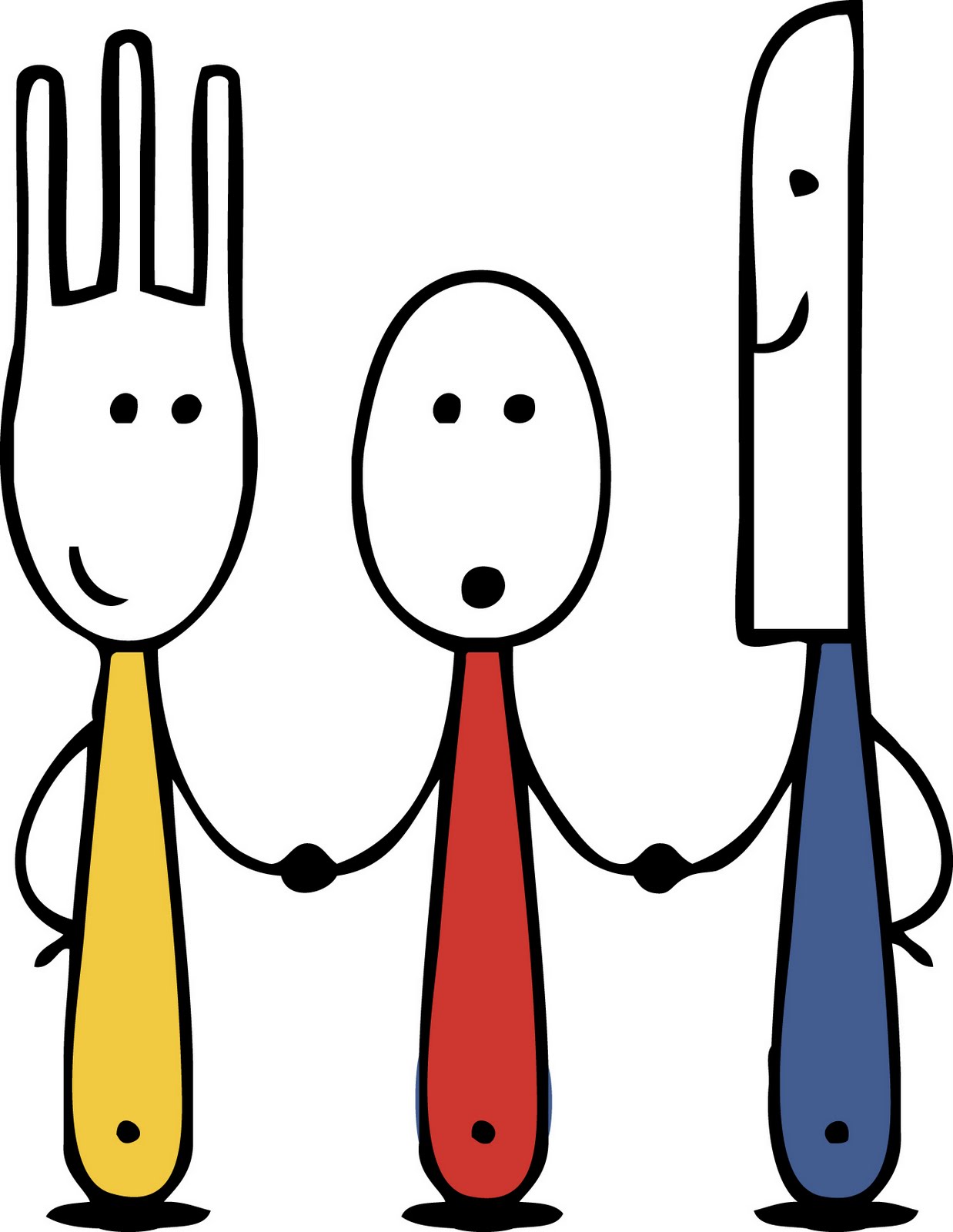 Friendly Cutlery Characters Illustration for Kids’ Nutrition & Dining Content