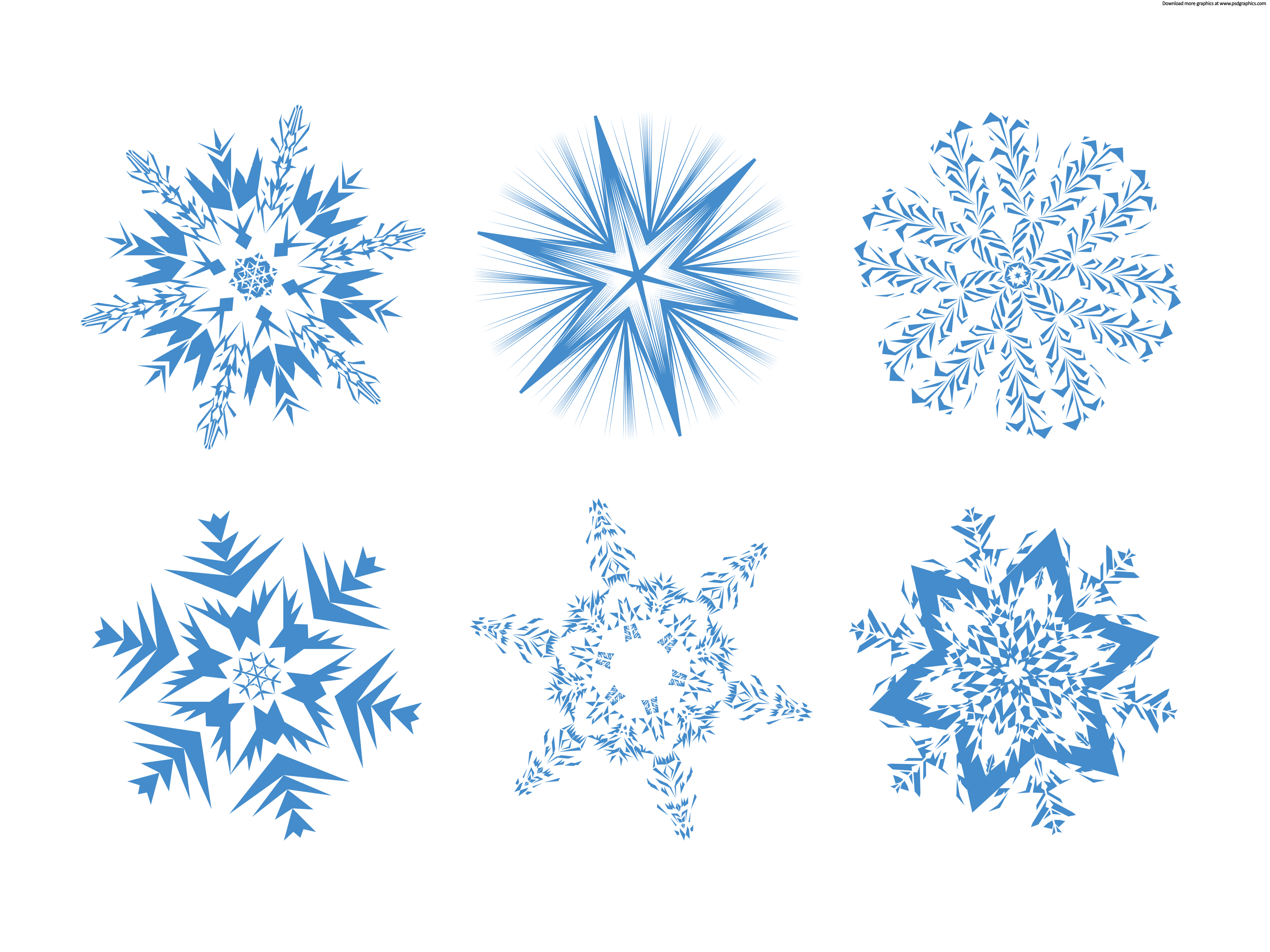 Set of snowflakes | PSDGraphics