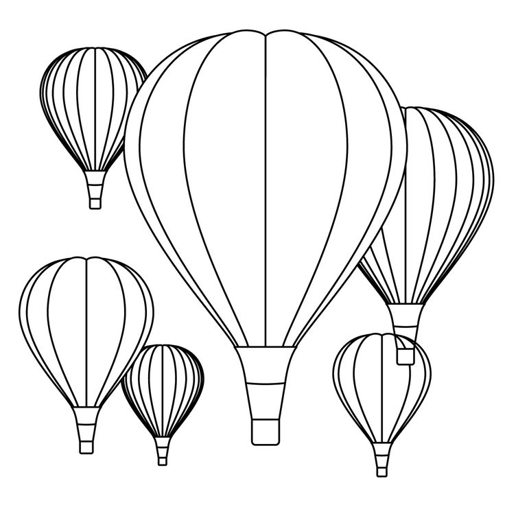 hot air balloons | Coloring pages | Clipart library