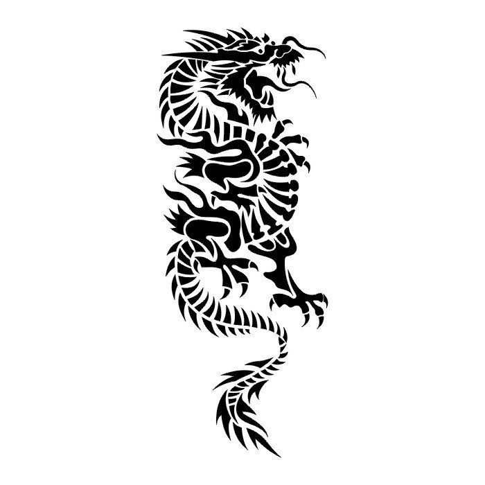 japanese dragon tattoo tribal