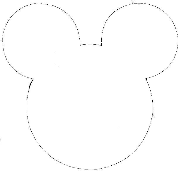 Mickey Mouse face outline - Imagui