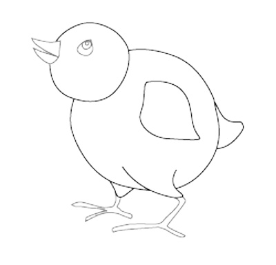 Chicken Coloring Sheet Baby Bird Drawing | Just Free Image Download