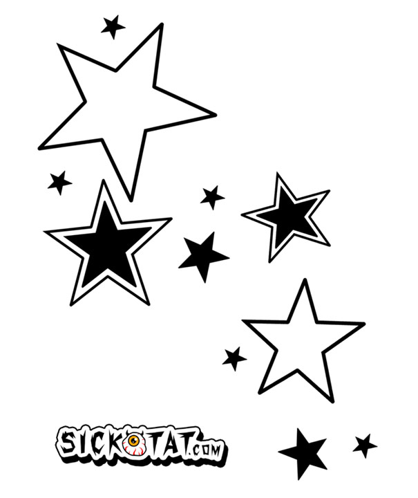 Glimmer Body Art Glitter Tattoo Stencil Shooting Star 5pk  Walmartcom