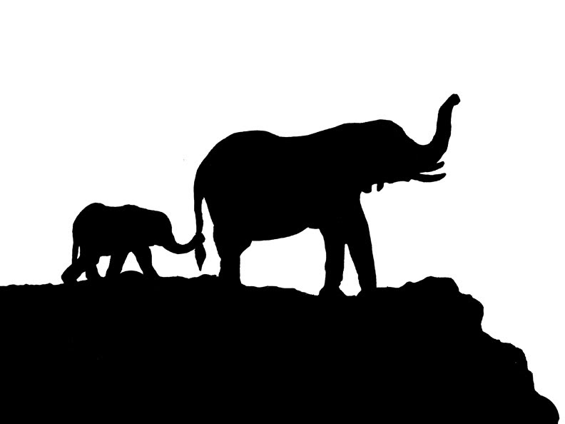 Elephant And Baby Elephant Stencil Photo by BryanC08 | Photobucket