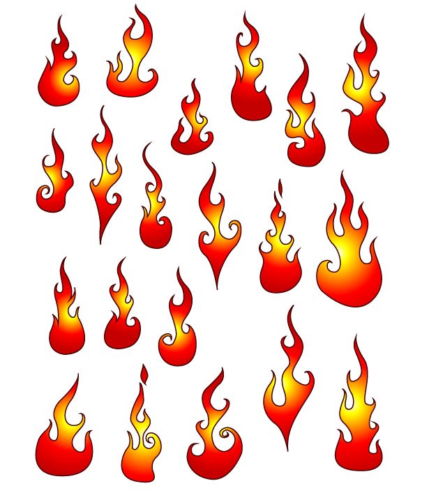 Flames Vectors - Vandelay Design