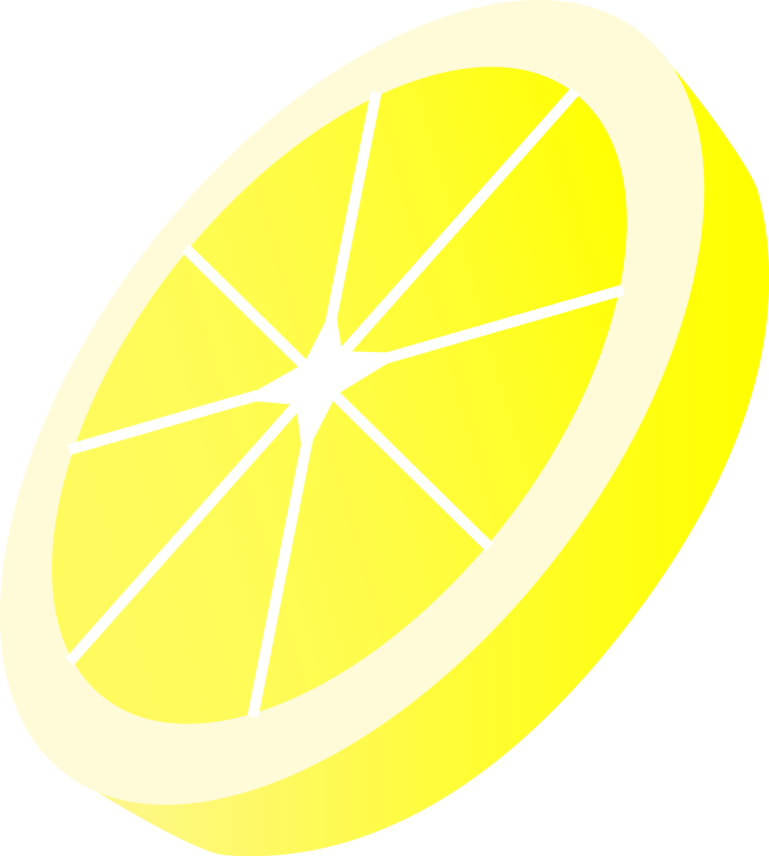 Round Yellow Lemon Slice - Free Clip Art