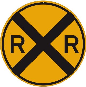  - Railroad 14 Round Railroad Crossing Sign 