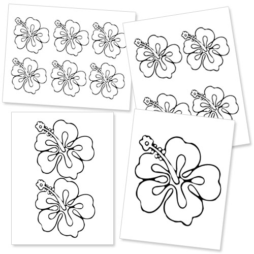 Printable Hibiscus Paper Flower Template