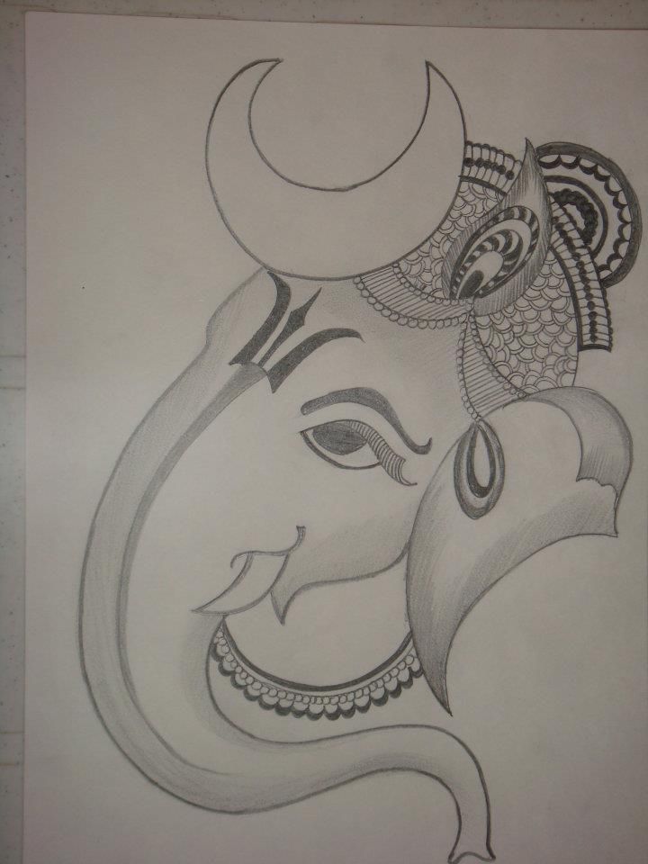 How to Draw Ganesha Easily: Step By Step Video - Smiling Colors