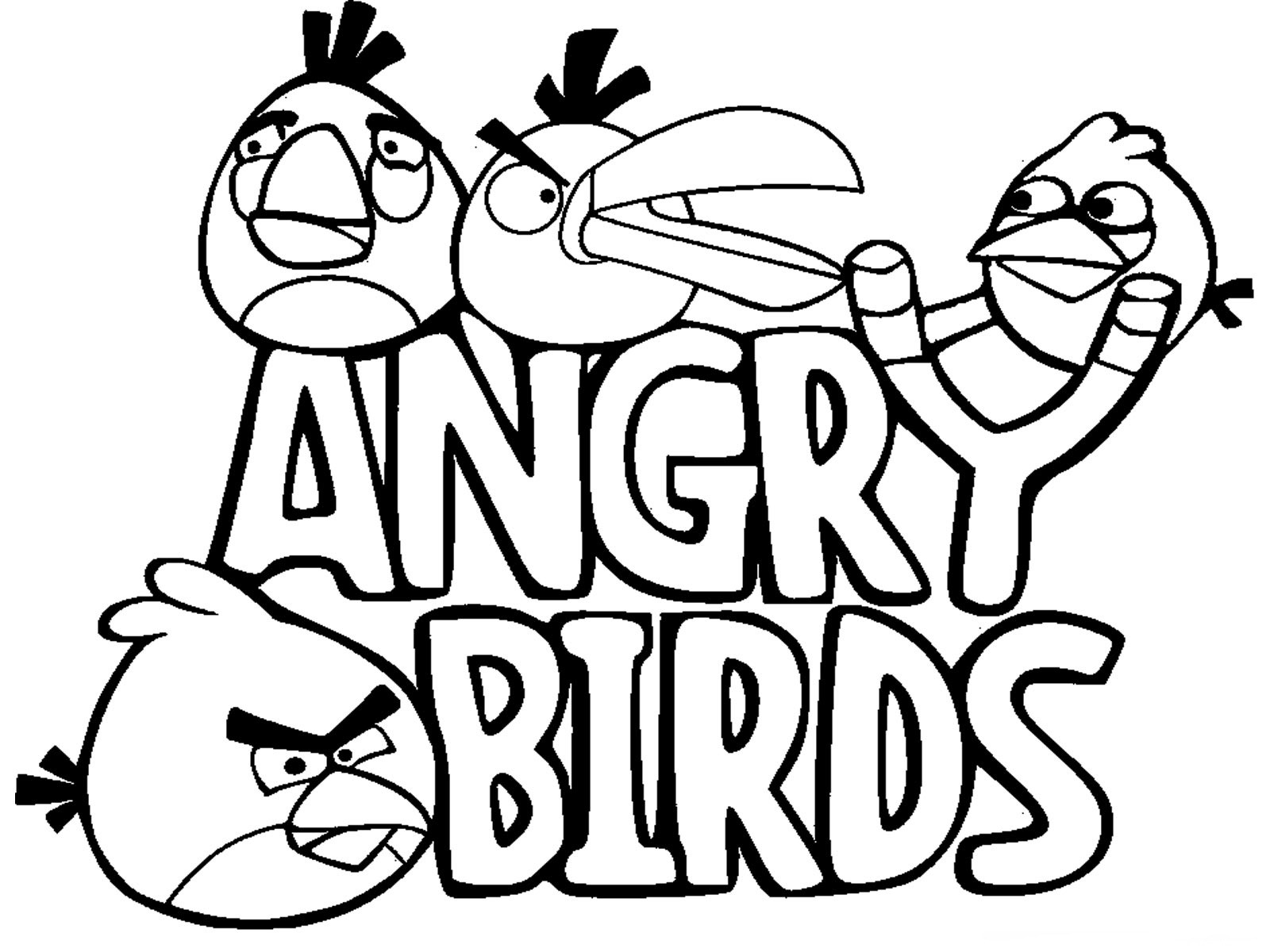 angry birds coloring pages - Clip Art Library