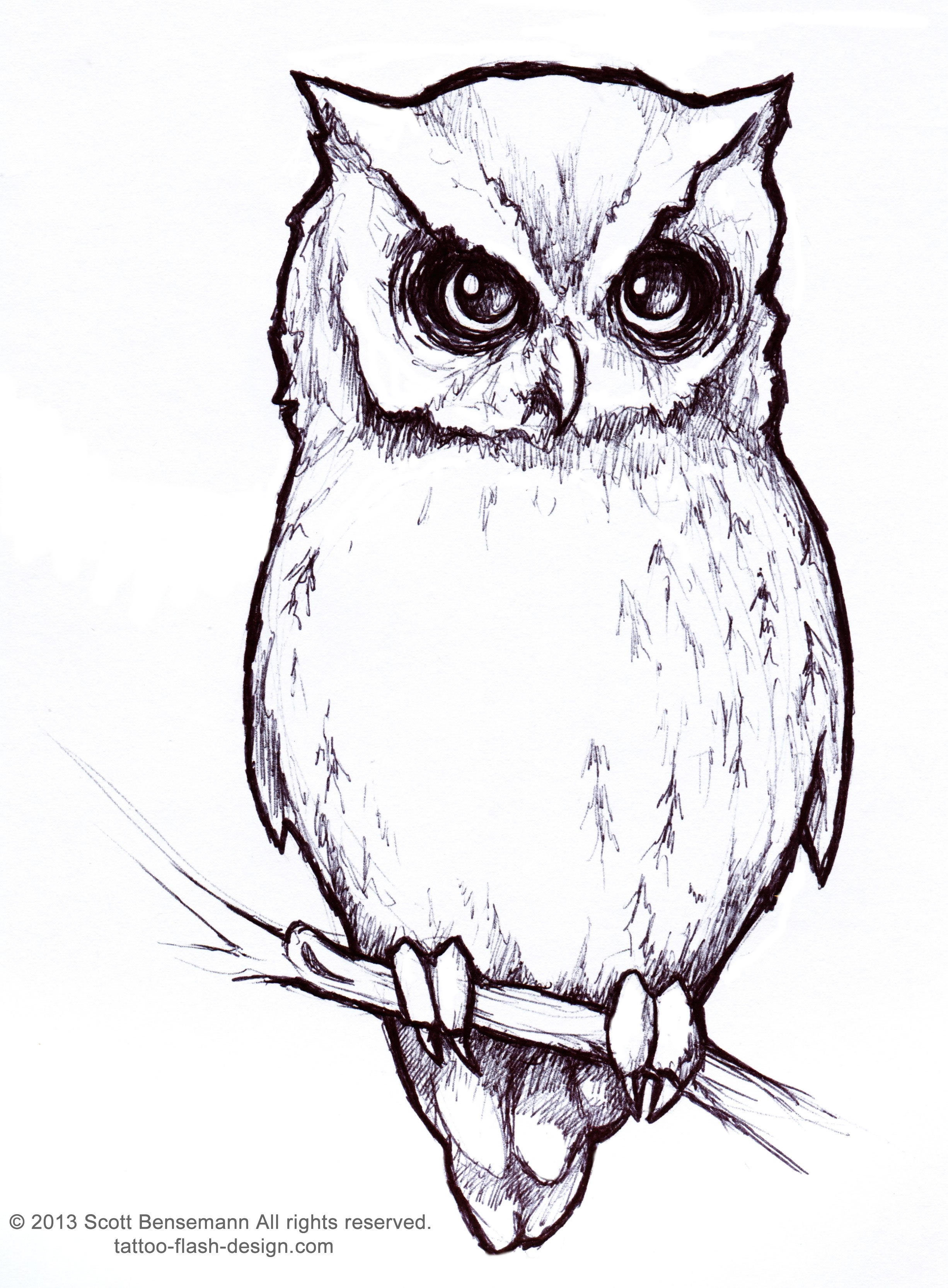How To Draw An Owl And Skull Tattoo, Step by Step, Drawing Guide, by Dawn -  DragoArt