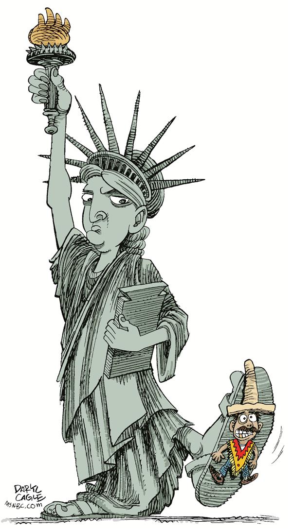 Statue Of Liberty Political Cartoon