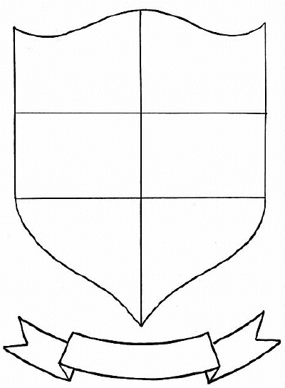 Blank Family Crest Coat of Arms Template, shield of faith coloring 
