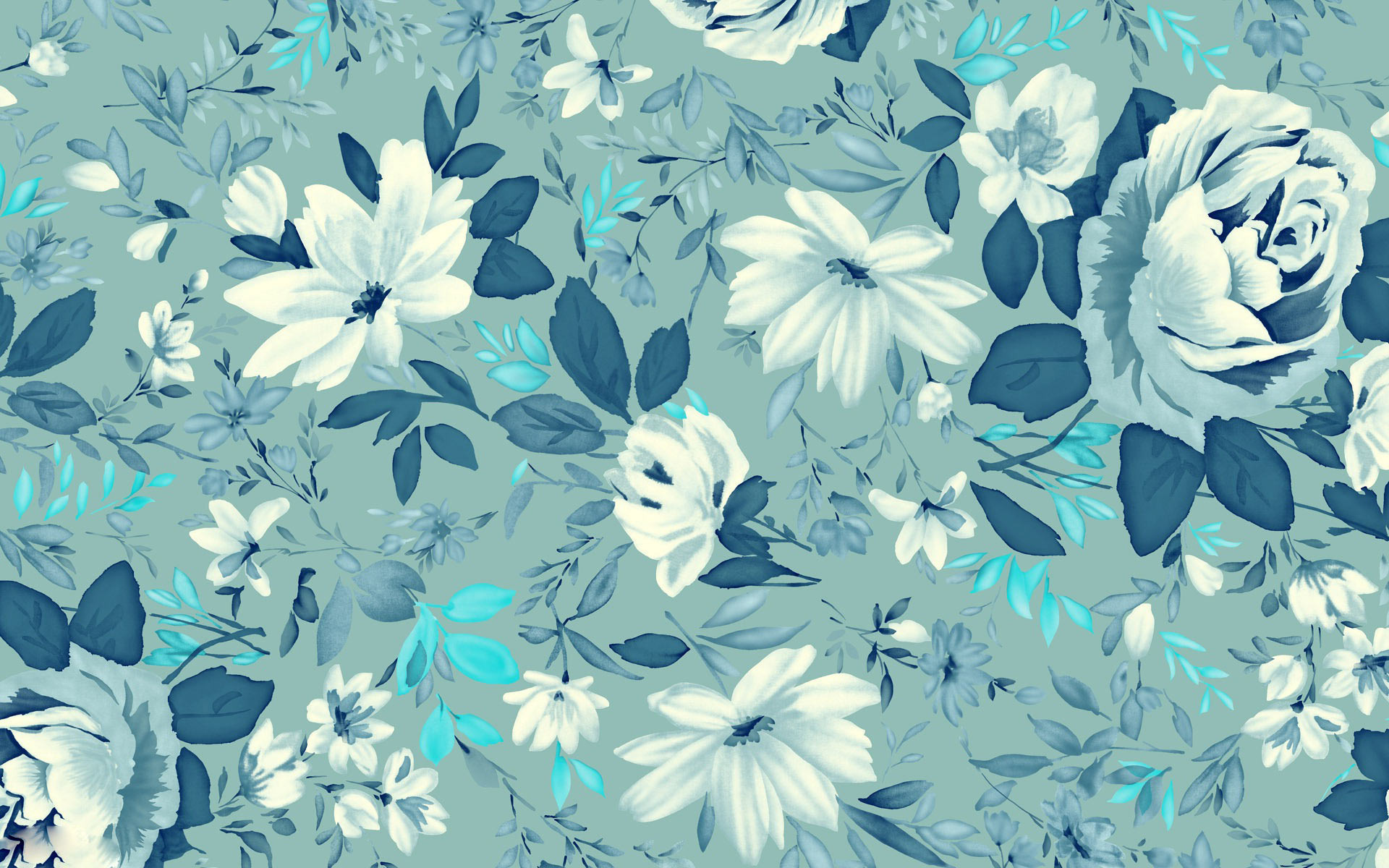 floral background hd blue - Clip Art Library