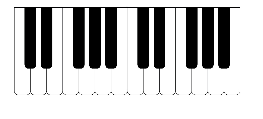 Piano Key Template - Clipart library