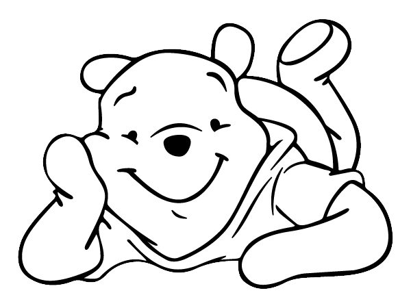 Pooh Bear Outline Cake - Clipart library - Clipart library
