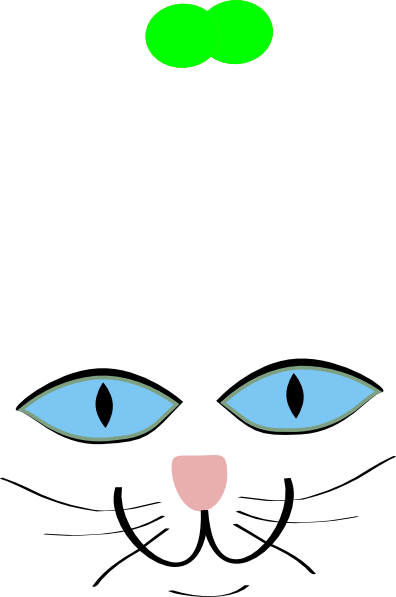 Cat Features Blue Eyes clip art - vector clip art online, royalty 