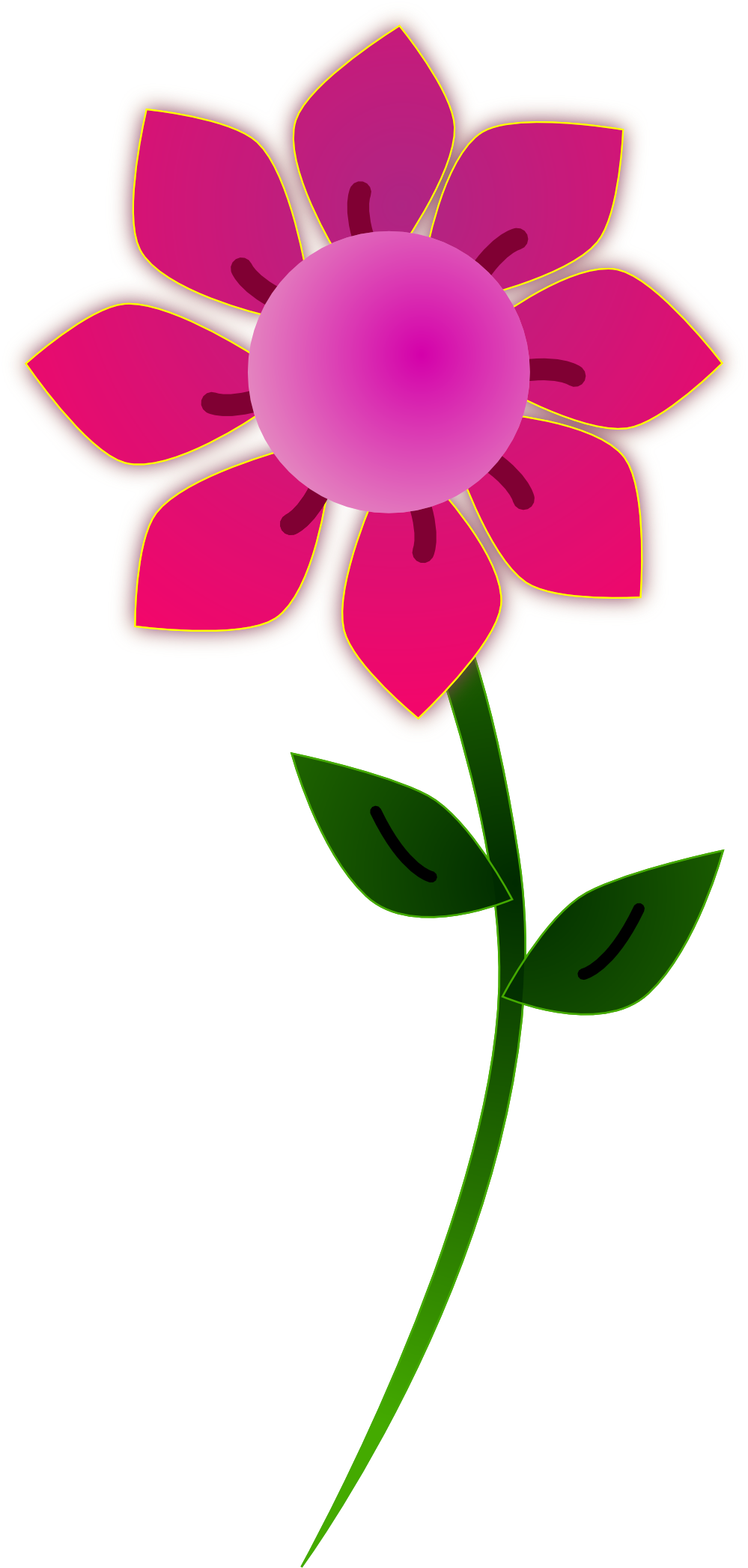 Flowers For  Pink Flowers Clip Art