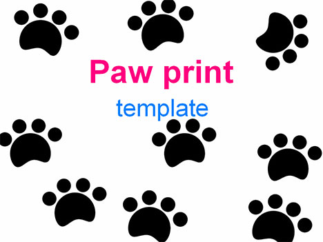 Paw prints template