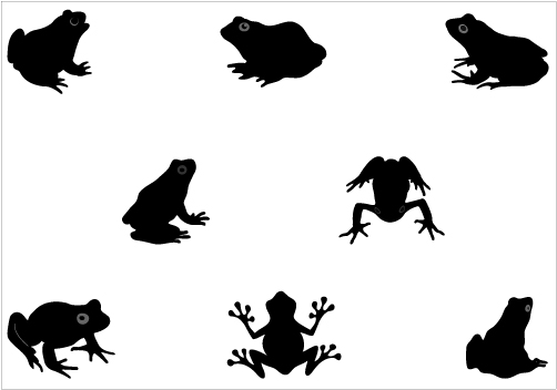 Frog Silhouette Vector Graphics PackSilhouette Clip Art