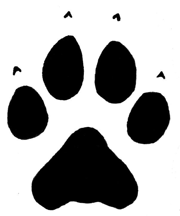 Paw Print Wolf - Clipart library