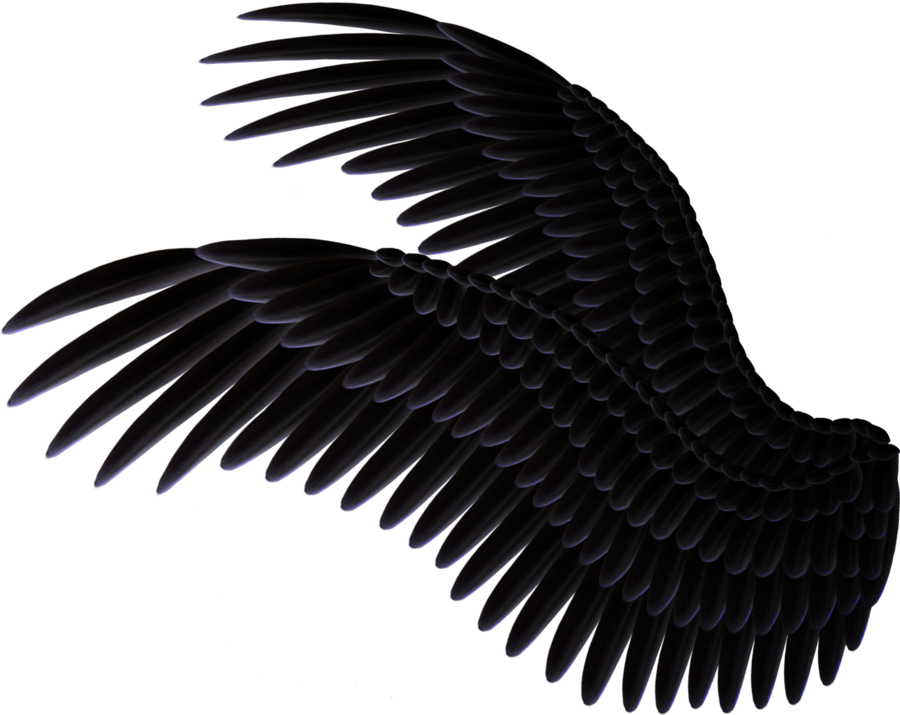 Double Spread Wings - Black by Thy-Darkest-Hour on Clipart library