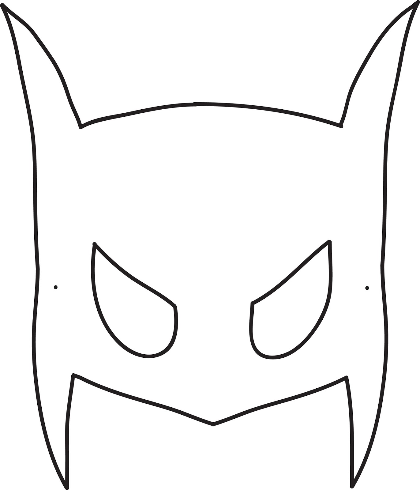 Free Printable Batwing Face Mask Pattern - Printable Word Searches