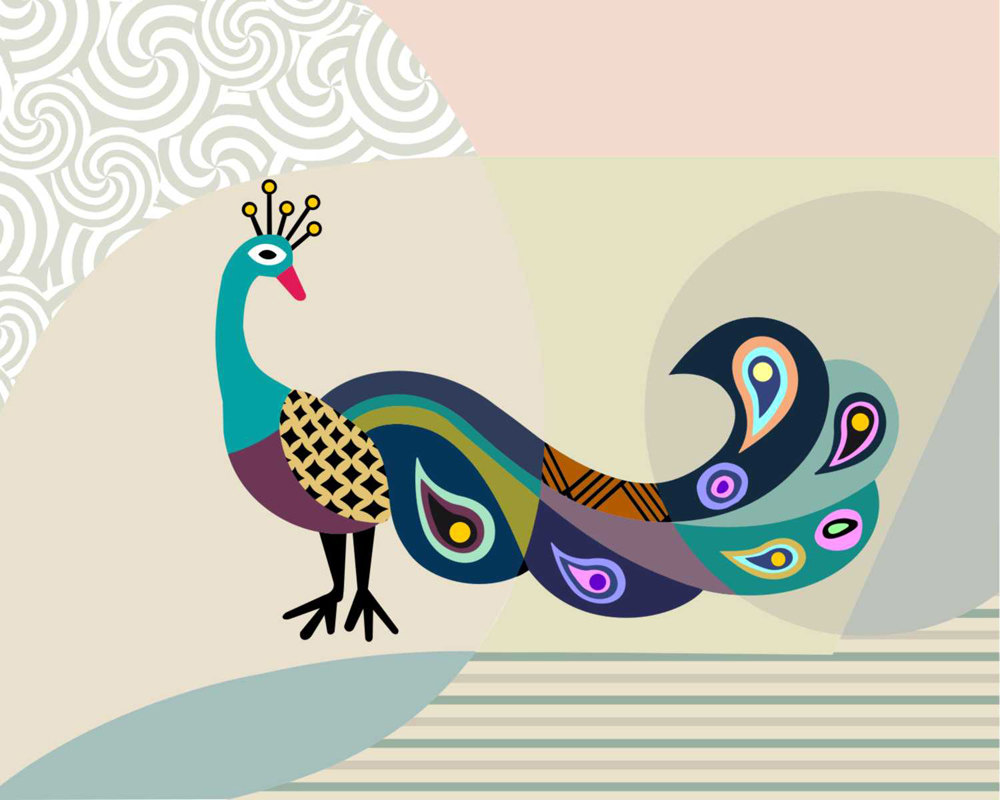 Abstract Peacock Art Clip Art Library