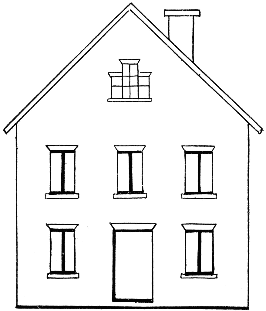 how to draw a easy house