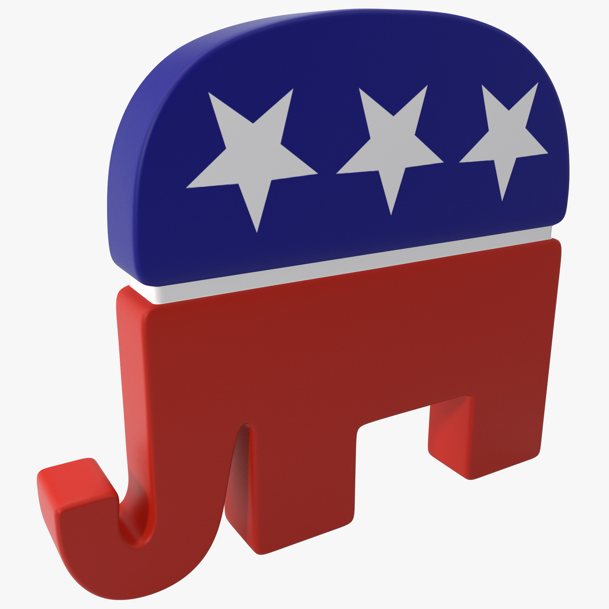 3d model republican elephant symbol