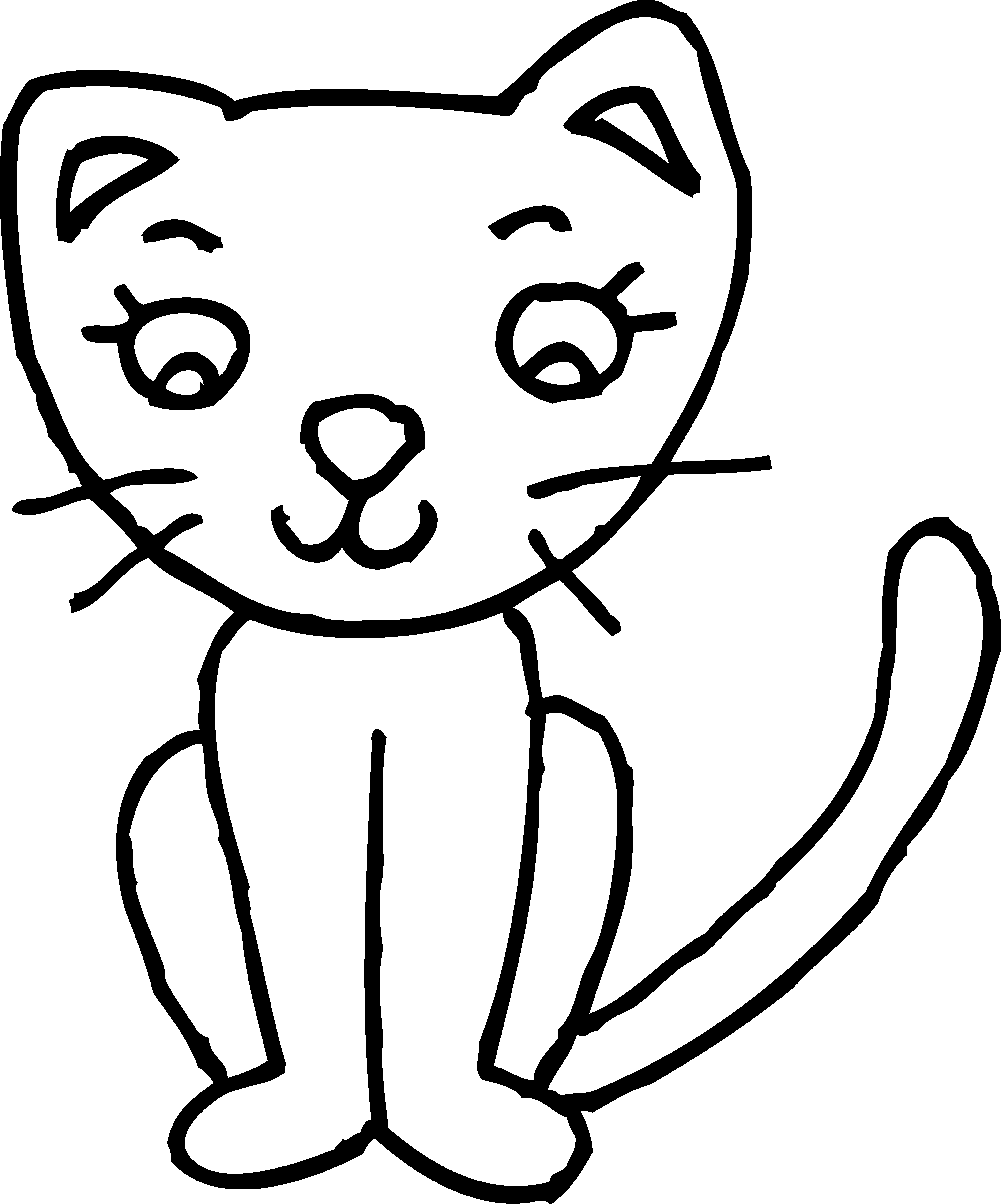 free cat clipart black white