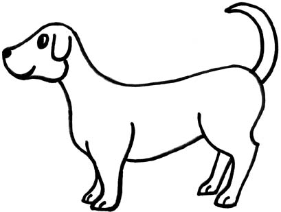 Line Drawings Of Dog - Clipart library
