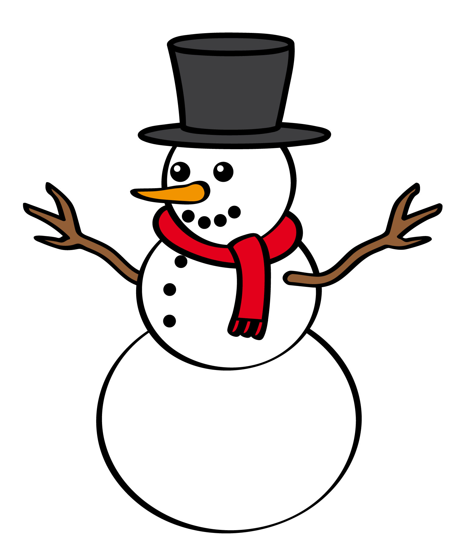 free clipart pictures of snowmen with hair
