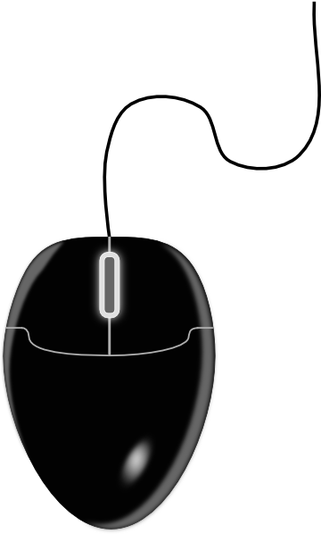Black Mouse clip art - vector clip art online, royalty free 