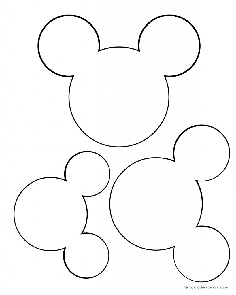 Mickey Minnie Head Template