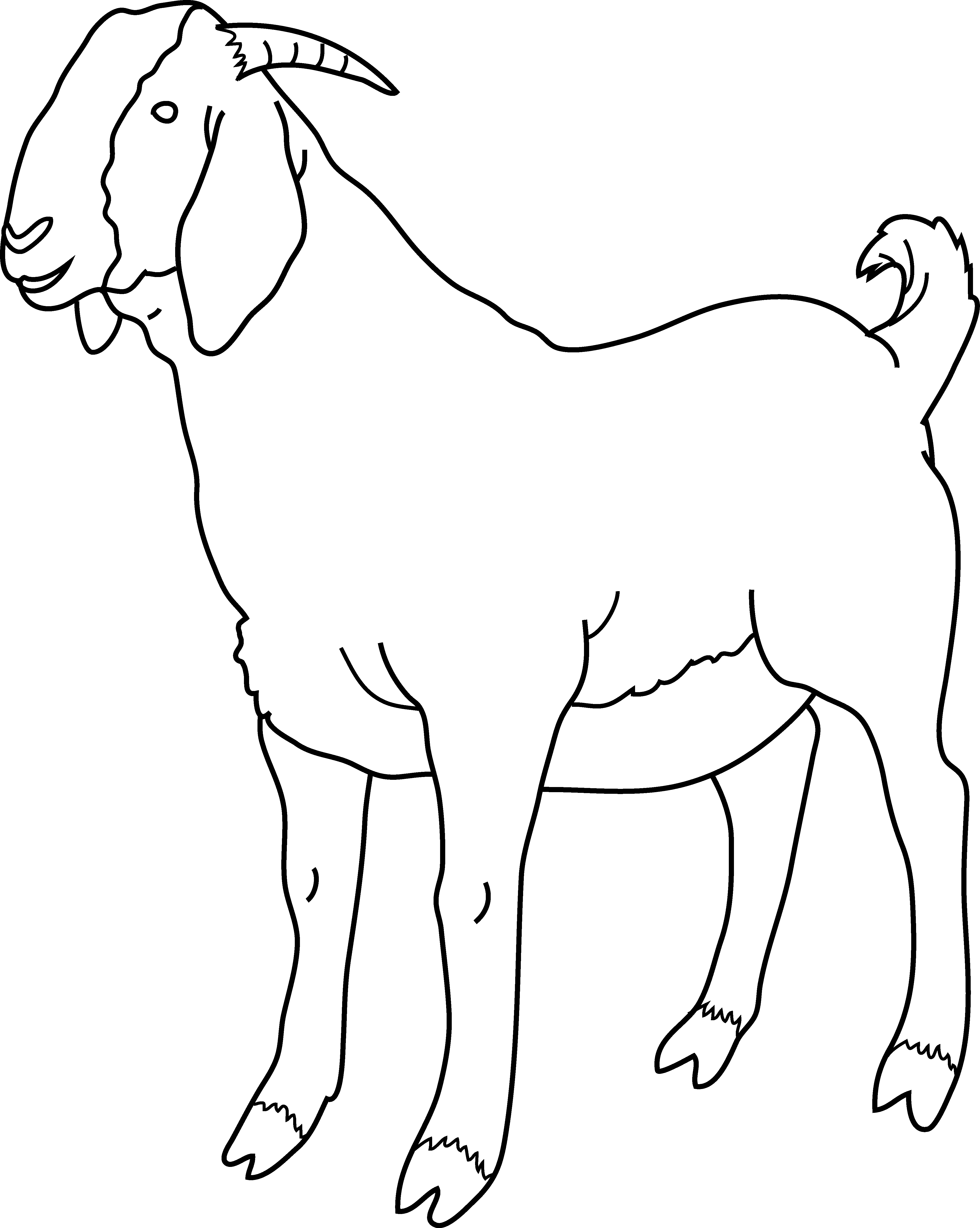 Goat Coloring Page - Free Clip Art