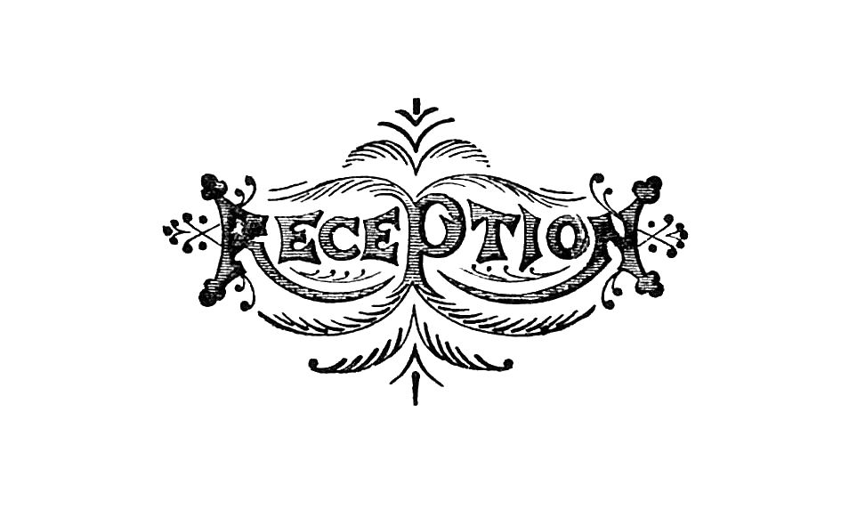 Elegant Vintage Reception Sign Design - Printable & Decorative