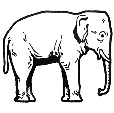 Stylized Elephant Indian Elephant Animal Ornamental Stock Vector (Royalty  Free) 454082584 | Shutterstock