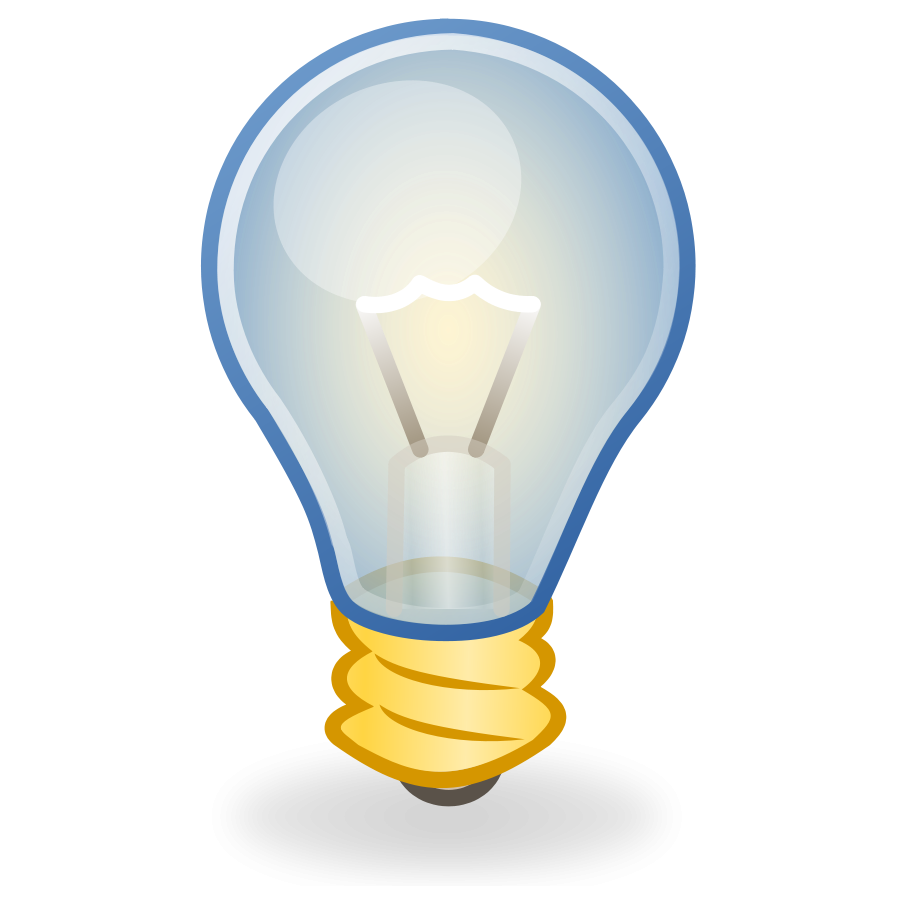 Light Bulb Icon Clipart, vector clip art online, royalty free 