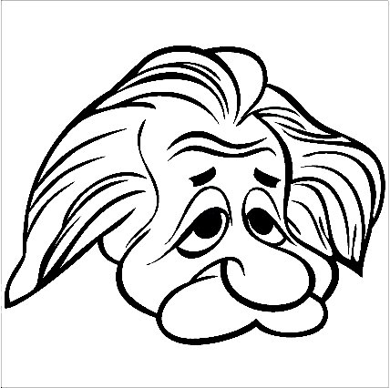 Albert Einstein Cartoon Decal, Hollywood Star Stickers, Musician 