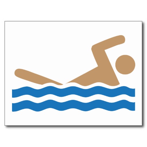 Swimming Icon - Freestyle Swim Symbol for Pool Signs & Safety