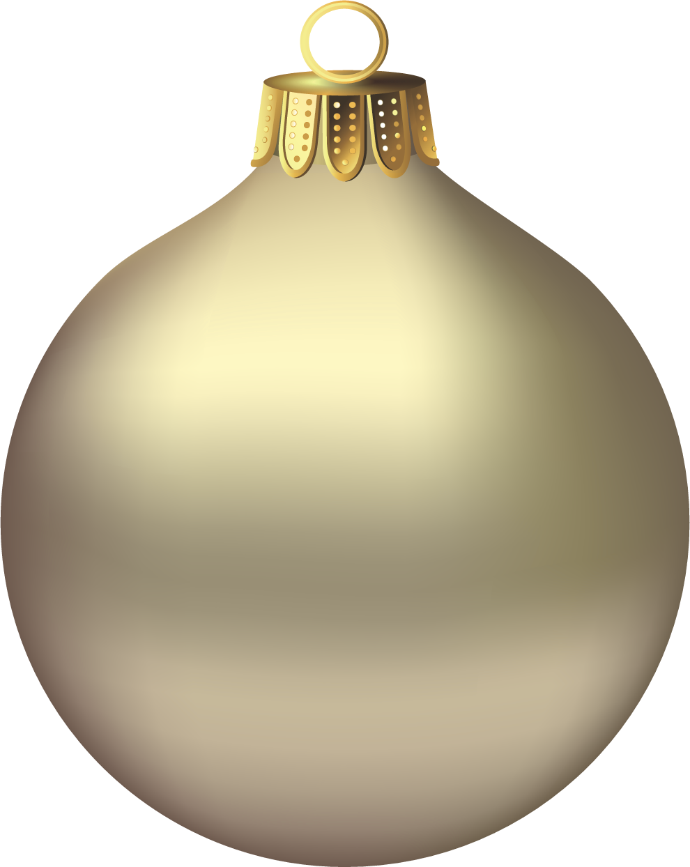 Transparent Christmas Gold Ornament Clipart